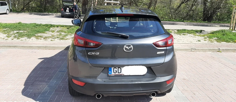 Mazda CX-3 cena 70000 przebieg: 131000, rok produkcji 2019 z Gdańsk małe 106